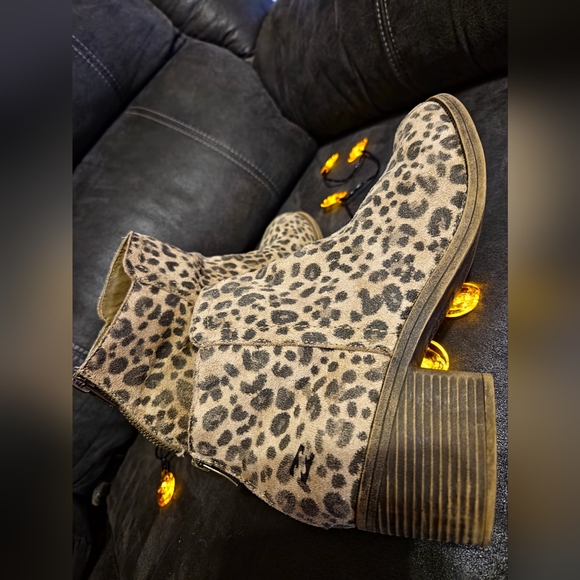 BILLABONG Leopard Print Ankle Booties sz9 - Picture 14 of 16